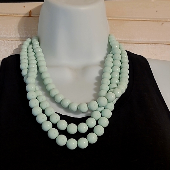 Vintage Beaded Necklace - Mint Multi - Picture 1 of 3